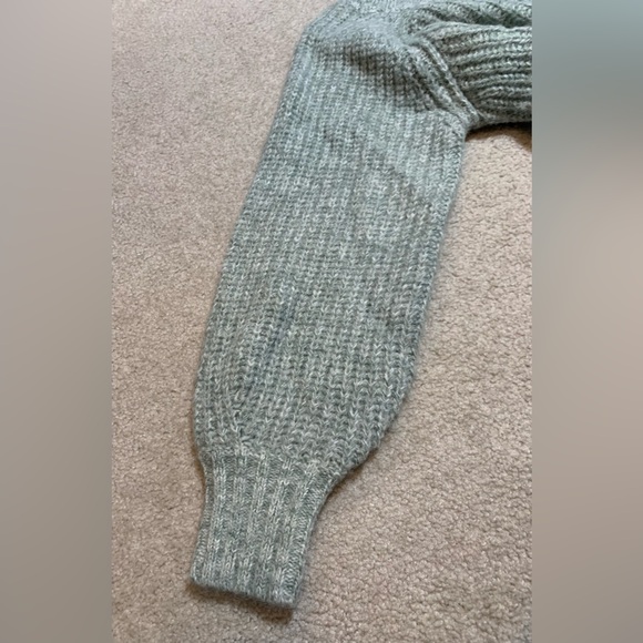 In Loom Anthropologie Mint Green Crew Neck Wool Blend Sweater Women Small Medium - Picture 3 of 7